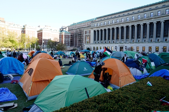Columbia University begins suspensions for students at pro-Gaza encampment