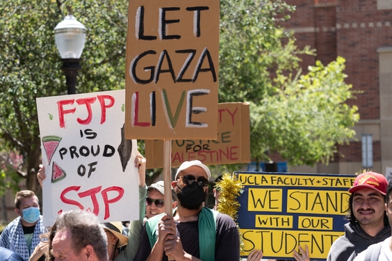 Clashes break out at UCLA after officials declare pro-Palestinian encampment as 'unlawful'