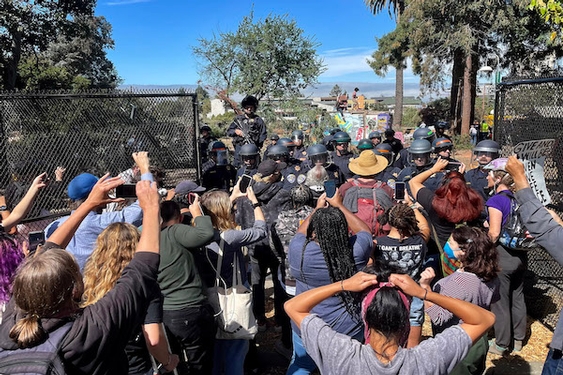Angry protests erupt as UC Berkeley fences off People’s Park for housing construction