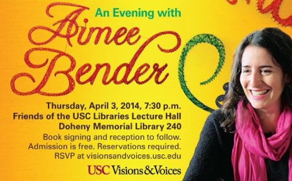 Author Aimee Bender to Participate in USC's Writer Series