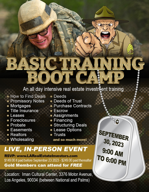Basic Training Real Estate Boot Camp
