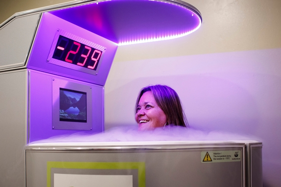 Cryotherapy means standing naked in a chamber at -240 degrees. We gave it a try