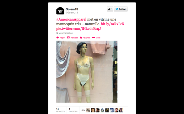 American Apparel Bares it All with Mannequin Pubic Hair
