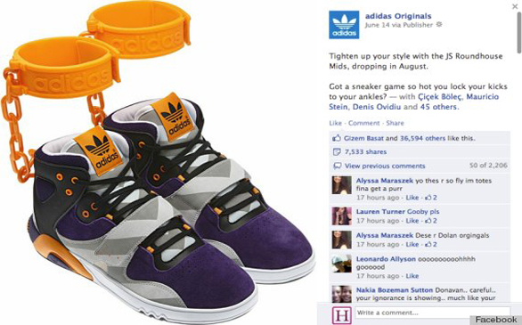 Adidas Sneakers Ignite Controversy Over Slavery Symbolism