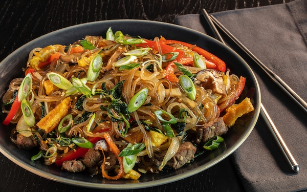 How to make japchae, the classic Korean noodle and vegetable dish