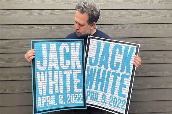 After big day, designer's poster for Jack White now a collector's item