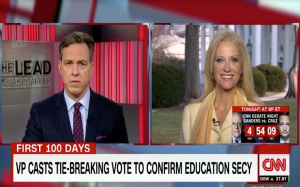 CNN's Jake Tapper spars with Kellyanne Conway over WH falsehoods