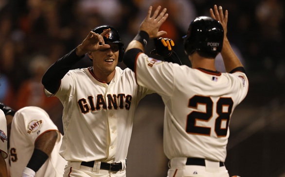 Giants Head to L.A. Hoping to Block Clincher