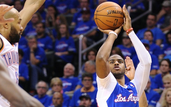Paul Sinks 8 Three-Pointers, Leads Clippers to Game 1 Romp Over Thunder