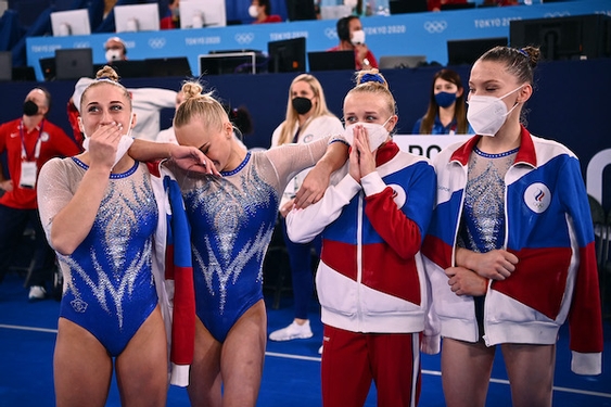 Russia shocks U.S. for gymnastics gold after Simone Biles withdraws