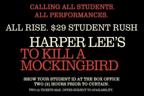 $29 Student Rush Tix are Now Available for To Kill A Mockingbird at the Hollywood Pantages Theatre
