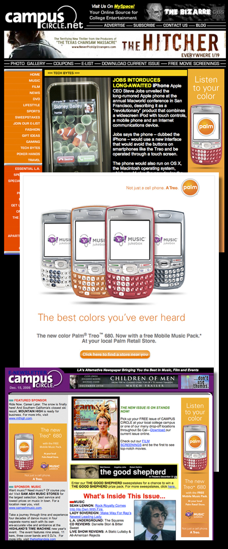 Palm Treo Online Campaign