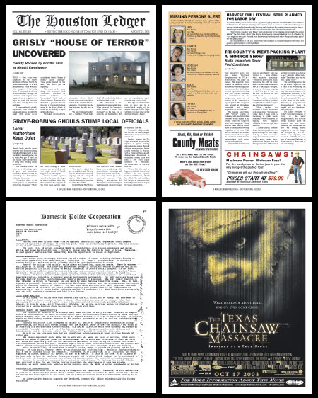 The Texas Chainsaw Massacre Promotional Newspaper