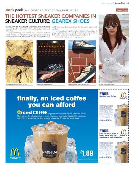 McDonald's - Print Campaign  LA/OC College Newspaper Placement